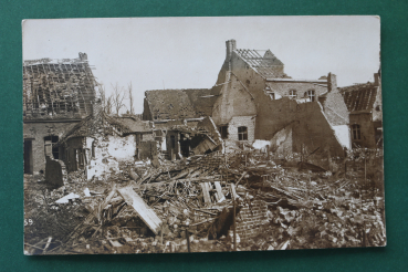 Postcard Photo PC Zonnebeke Zonnebacke Vlaandere 1914-1918 destroyed houses worldwar Belgium Belgie